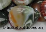 CAG809 15.5 inches 30*40mm flat teardrop rainbow agate gemstone beads