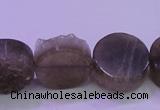 CAG8434 15.5 inches 18mm coin grey druzy agate gemstone beads