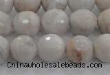 CAG8518 15.5 inches 14mm faceted round grey agate beads wholesale