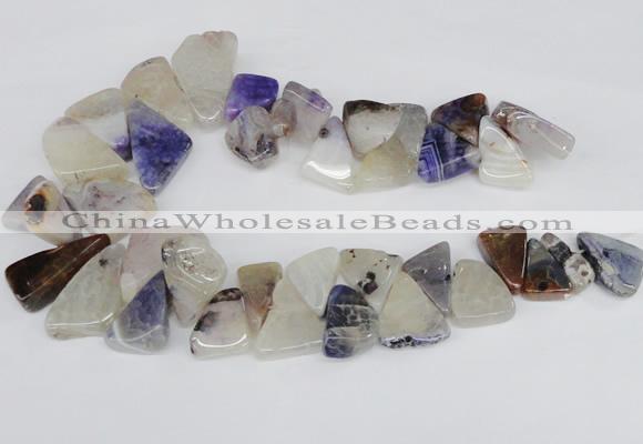 CAG8540 Top drilled 15*20mm - 25*30mm freeform dragon veins agate beads