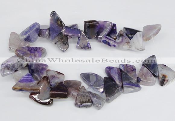 CAG8541 Top drilled 15*20mm - 25*30mm freeform dragon veins agate beads