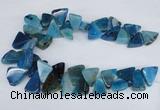 CAG8544 Top drilled 15*20mm - 25*30mm freeform dragon veins agate beads