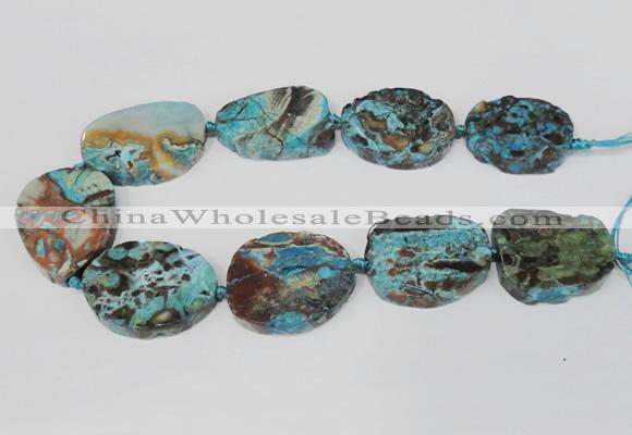 CAG8549 15.5 inches 30*40mm - 35*45mm freeform ocean agate beads