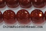 CAG8596 15.5 inches 18mm faceted round red agate gemstone beads