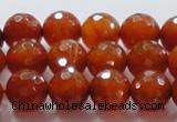 CAG866 15.5 inches faceted round 14mm agate gemstone beads