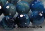 CAG868 15.5 inches 18mm faceted roundagate gemstone beads