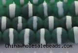 CAG8711 15.5 inches 8mm round matte tibetan agate gemstone beads