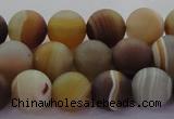 CAG8726 15.5 inches 8mm round matte madagascar agate beads