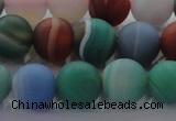 CAG8732 15.5 inches 10mm round matte madagascar agate beads