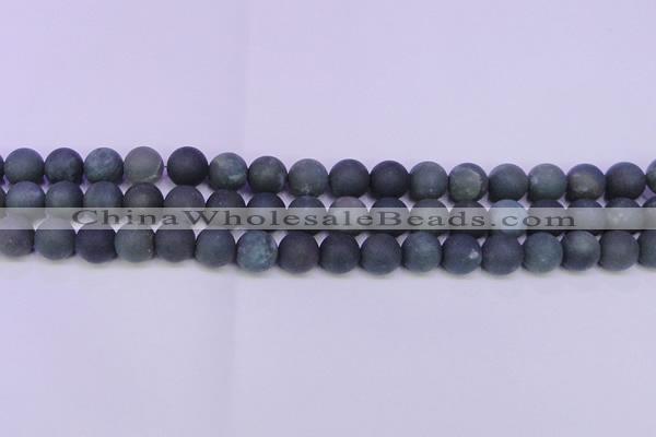 CAG8881 15.5 inches 6mm round matte moss agate beads