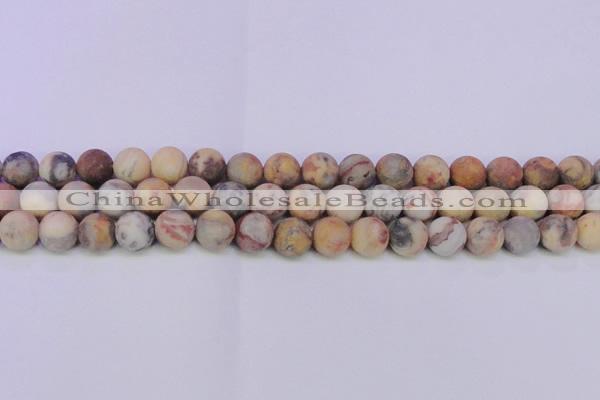 CAG8892 15.5 inches 8mm round matte crazy lace agate beads