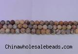 CAG8893 15.5 inches 10mm round matte crazy lace agate beads