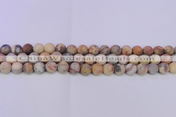 CAG8893 15.5 inches 10mm round matte crazy lace agate beads