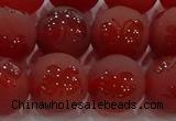 CAG8915 15.5 inches 10mm round matte red agate beads wholesale