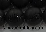 CAG8922 15.5 inches 12mm round matte black agate beads wholesale