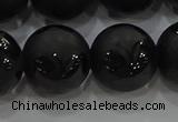 CAG8928 15.5 inches 12mm round matte black agate beads wholesale