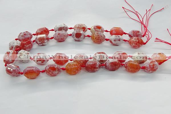 CAG9065 15.5 inches 15*20mm nuggets fire crackle agate beads