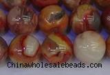 CAG9105 15.5 inches 14mm round red crazy lace agate beads