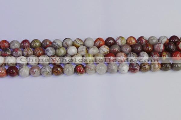 CAG9113 15.5 inches 10mm round Mexican crazy lace agate beads