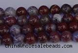 CAG9120 15.5 inches 4mm round red lightning agate beads