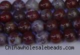 CAG9121 15.5 inches 6mm round red lightning agate beads