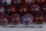 CAG9124 15.5 inches 12mm round red lightning agate beads