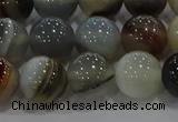 CAG9151 15.5 inches 12mm round line agate beads wholesale