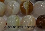 CAG9160 15.5 inches 16mm round line agate beads wholesale