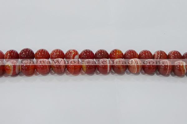 CAG9180 15.5 inches 12mm round line agate beads wholesale