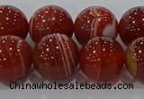 CAG9181 15.5 inches 14mm round line agate beads wholesale