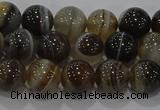 CAG9194 15.5 inches 8mm round line agate gemstone beads