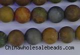 CAG9282 15.5 inches 8mm round matte ocean jasper beads wholesale