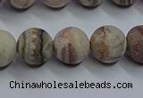 CAG9293 15.5 inches 10mm round matte Mexican crazy lace agate beads