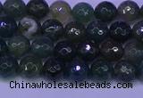 CAG9361 15.5 inches 6mm faceted round moss agate beads wholesale