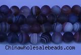 CAG9370 15.5 inches 4mm round matte botswana agate beads