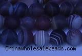 CAG9372 15.5 inches 8mm round matte botswana agate beads