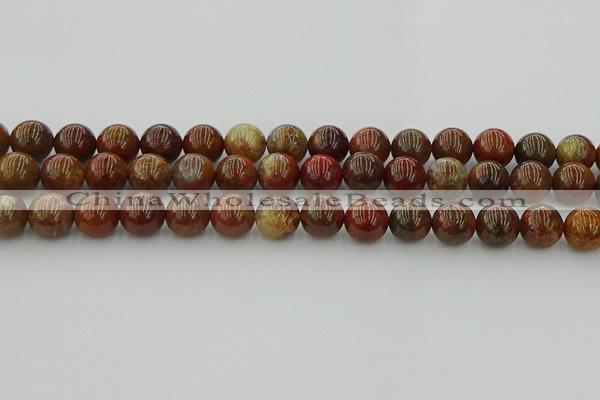 CAG9393 15.5 inches 10mm round red moss agate beads wholesale