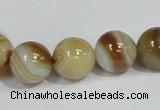 CAG940 16 inches 14mm round madagascar agate gemstone beads