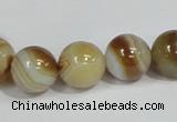 CAG940 16 inches 14mm round madagascar agate gemstone beads