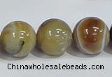 CAG942 16 inches 18mm round madagascar agate gemstone beads