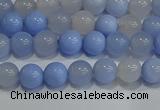 CAG9445 15.5 inches 4mm round blue agate beads wholesale