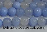 CAG9446 15.5 inches 6mm round blue agate beads wholesale