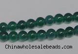 CAG953 15.5 inches 6mm round green agate gemstone beads wholesale