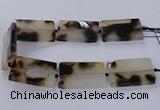 CAG9535 15.5 inches 35*55mm rectangle grey agate gemstone beads