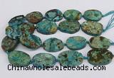 CAG9551 15.5 inches 25*35mm - 35*40mm freeform ocean agate beads