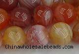 CAG9564 15.5 inches 12mm round red botswana agate gemstone beads