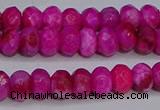 CAG9574 15.5 inches 4*6mm faceted rondelle crazy lace agate beads