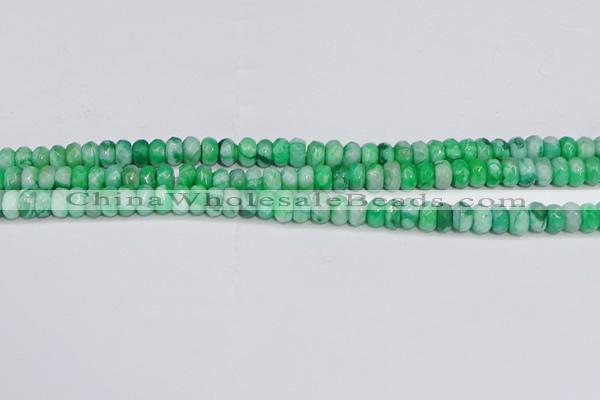CAG9579 15.5 inches 4*6mm faceted rondelle crazy lace agate beads