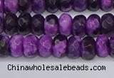 CAG9588 15.5 inches 5*8mm faceted rondelle crazy lace agate beads