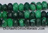 CAG9595 15.5 inches 5*8mm faceted rondelle crazy lace agate beads